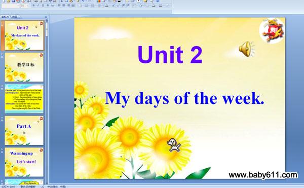 Unit 2. My Days of the Week