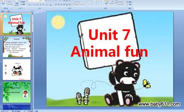 كӢZA(y)伉:unit7 Animal fun PPTn