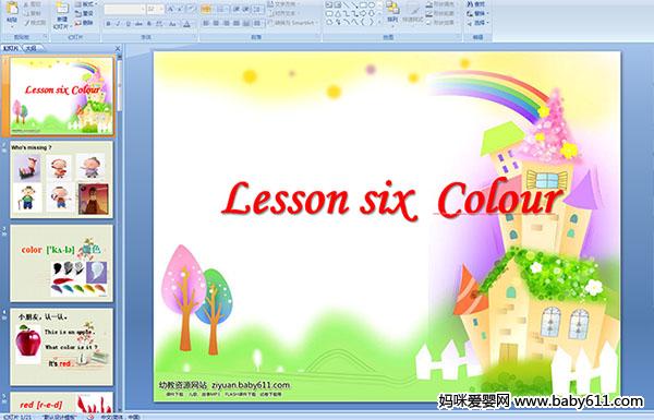 ׃@ӢZnLesson six  Colour(ɫJR)