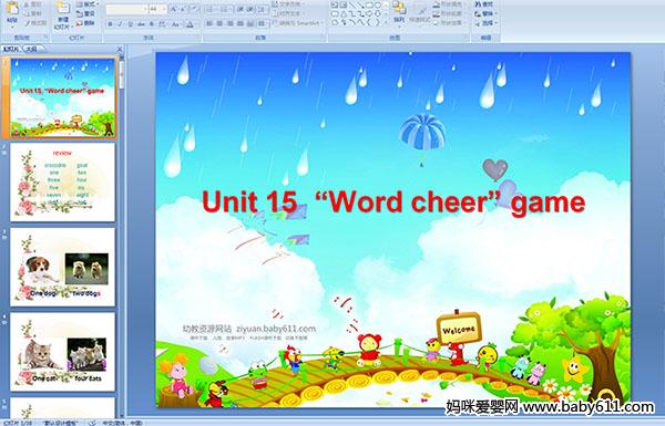 كӢZ(y)A(y)伉(j)Unit 15  Word cheer gamePPTn