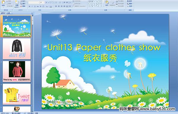 كӢZһnUnit13  Paper  clothes  show·㡷