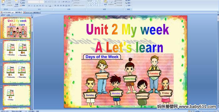 Unit 2 My week  A Let